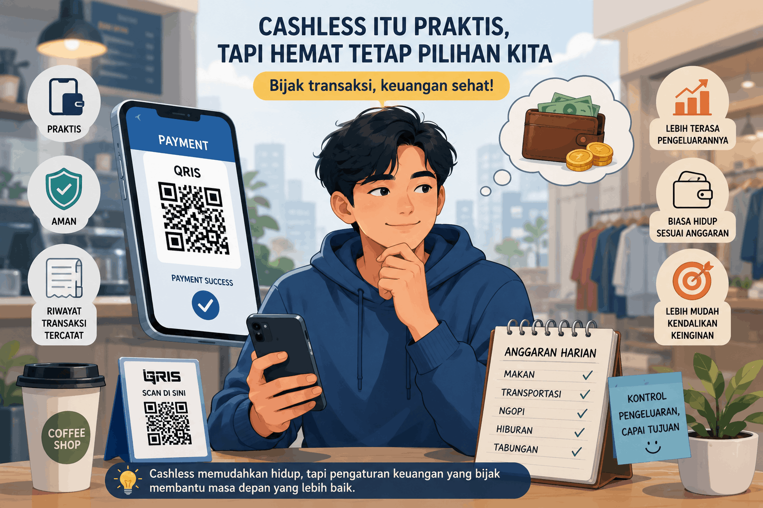 Generasi Muda Mulai Tinggalkan Uang Tunai. Apakah Cashless Selalu Lebih Hemat?
