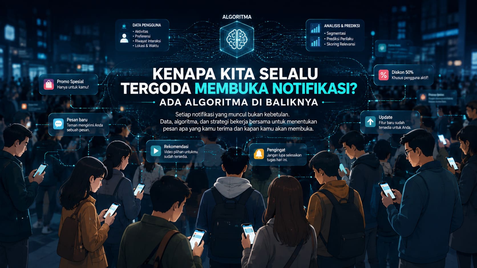 Kenapa Kita Selalu Tergoda Membuka Notifikasi? Ada Algoritma di Baliknya